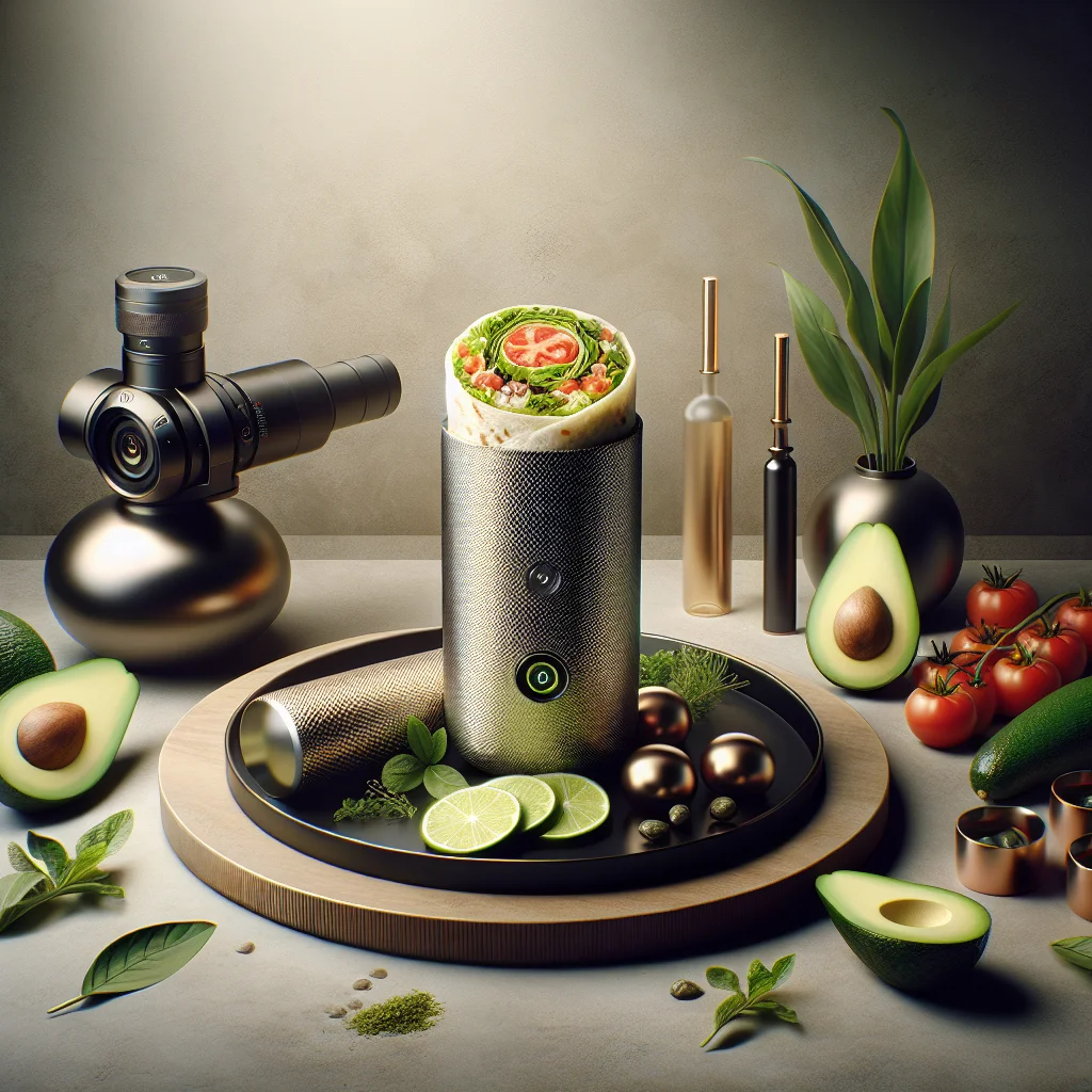 A sophisticated burrito presentation