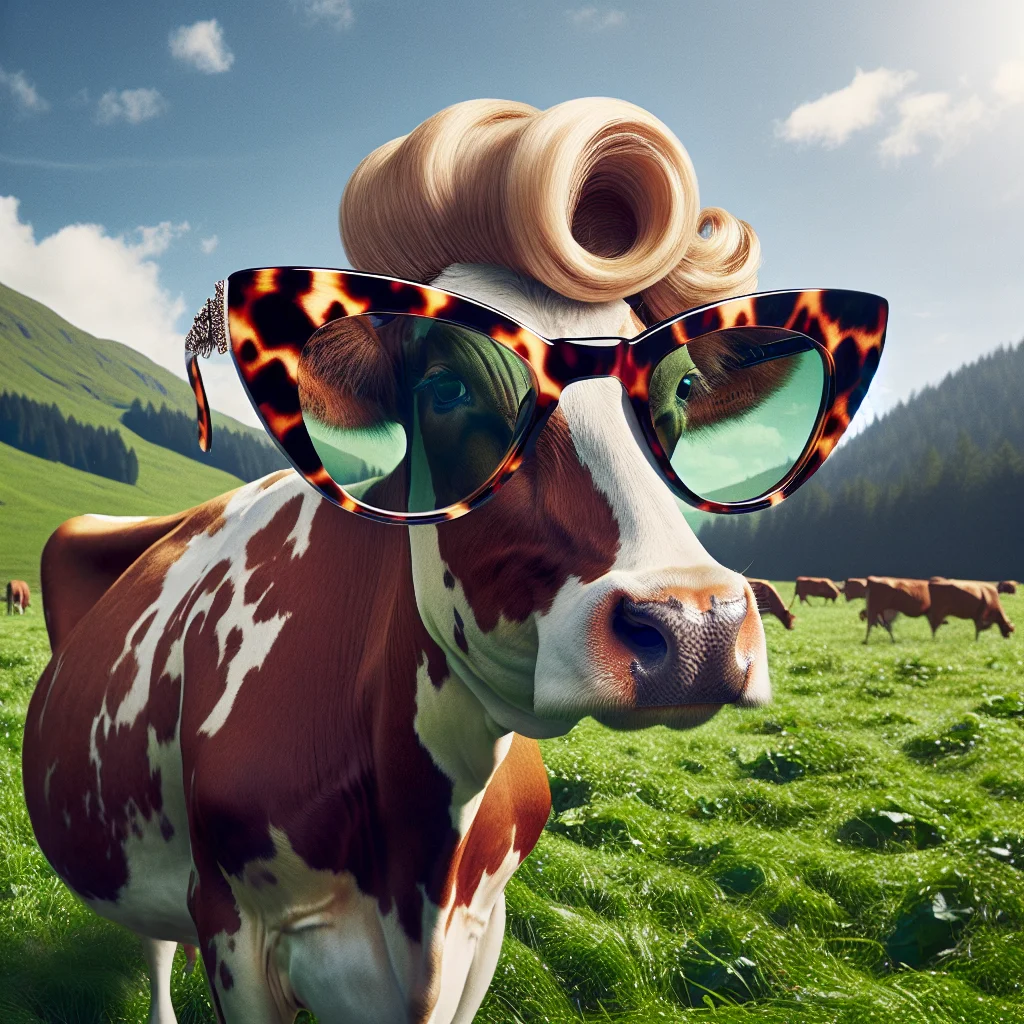 Stylish glasses for cows