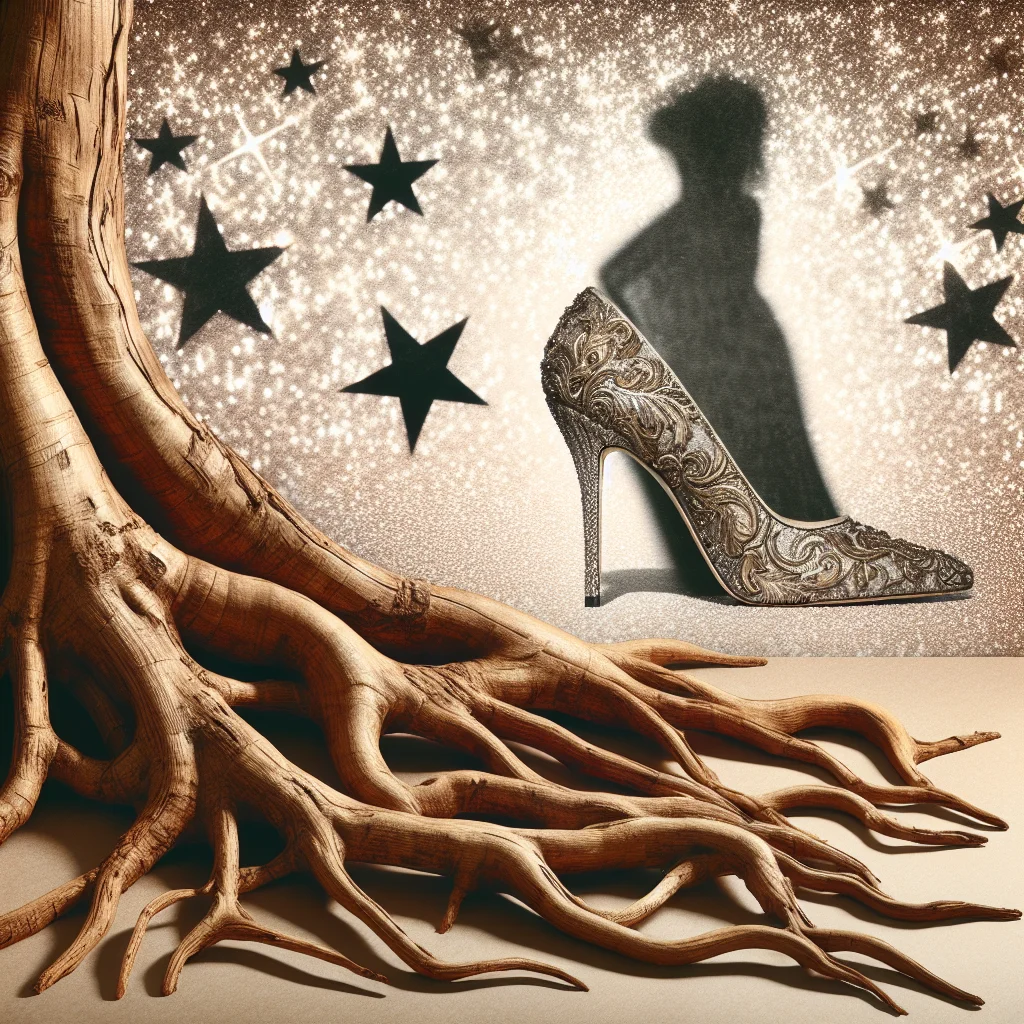 An example of tree roots and footwear convergence