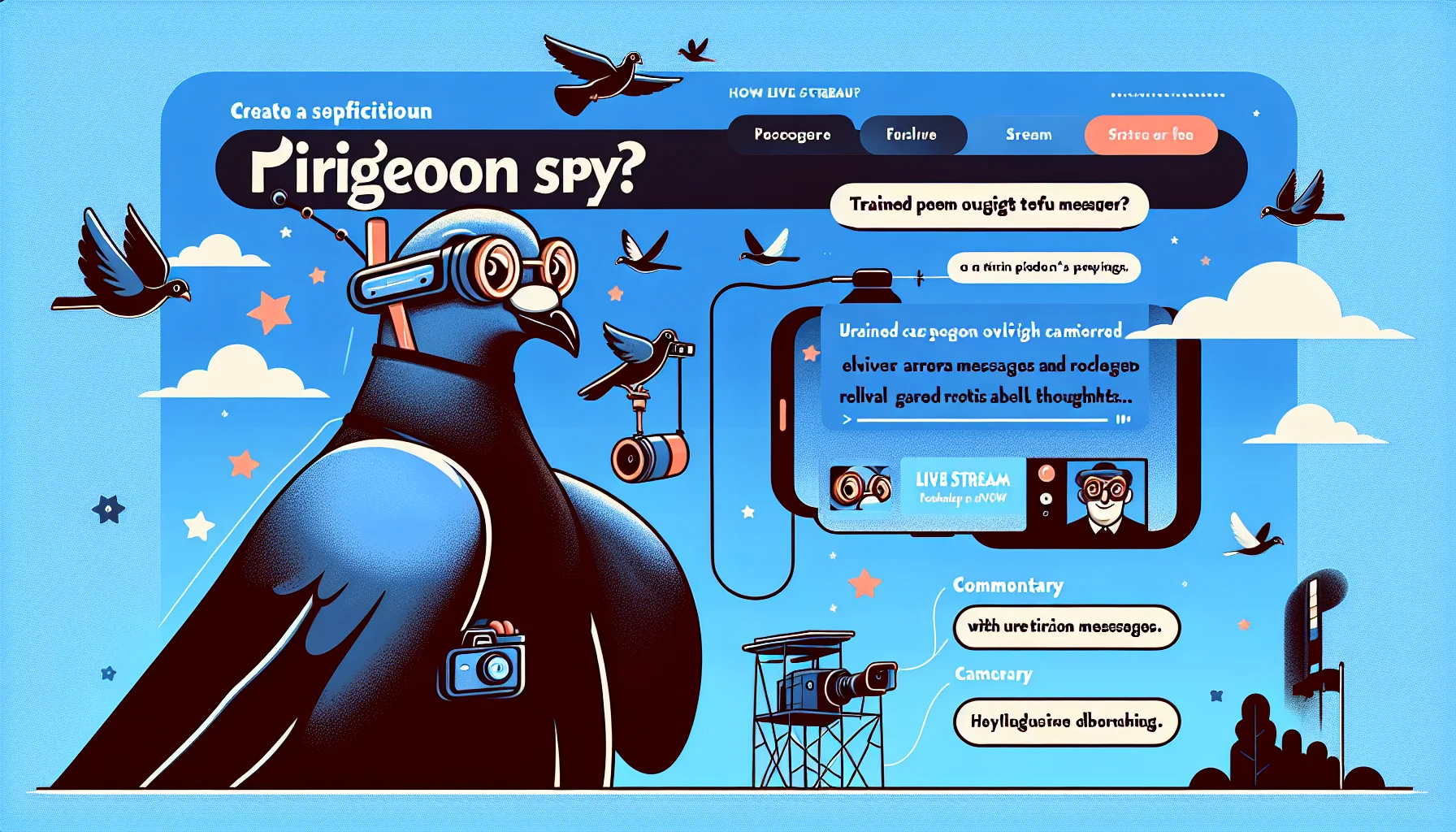 Pigeon flying over the city