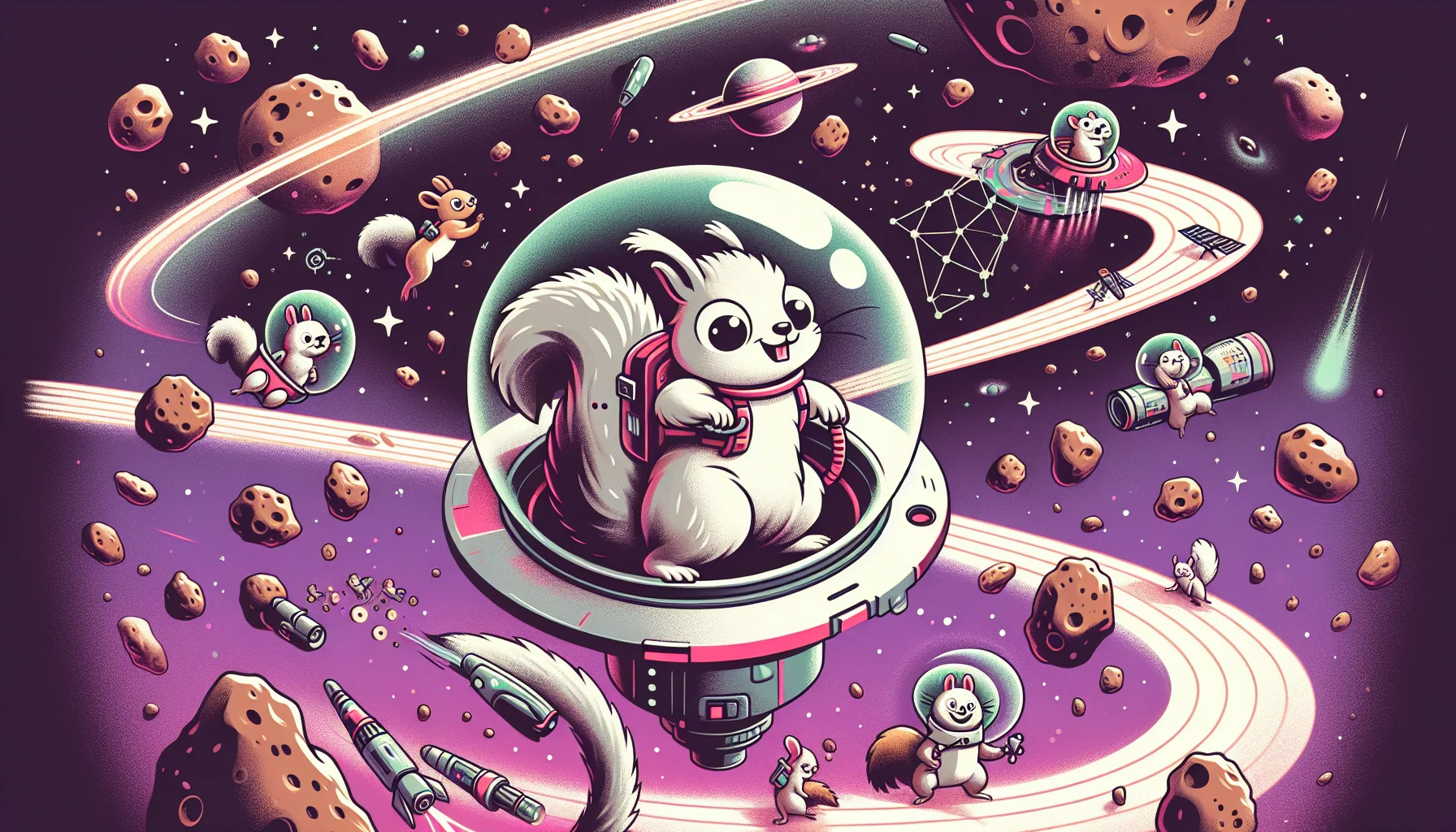 Astro-Squirrel observing the cosmos