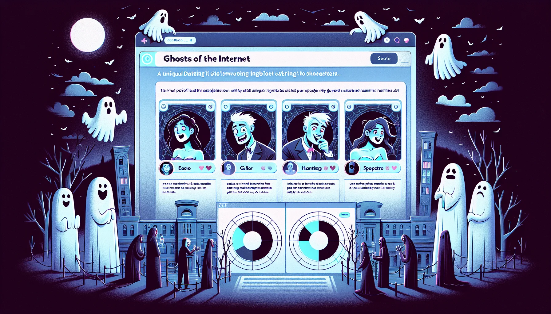 A ghostly landscape welcoming specters to the site