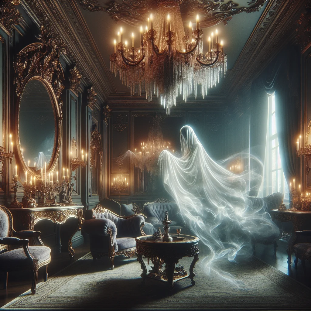 An eerie square image capturing the essence of the supernatural realm