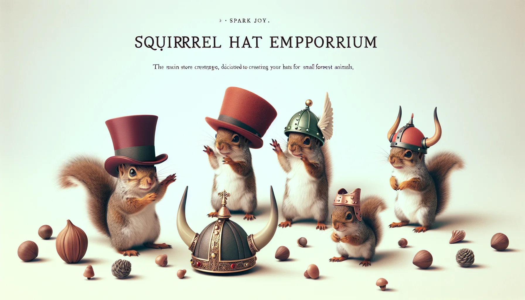 Squirrel wearing a stylish hat