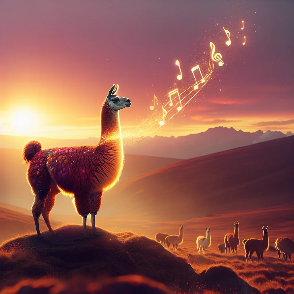 A Llama Singing
