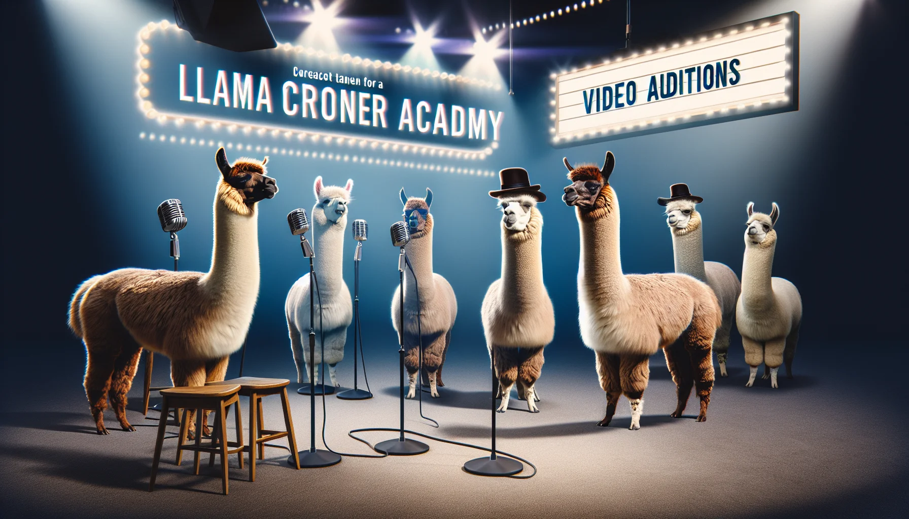 Llama Crooner Academy Banner