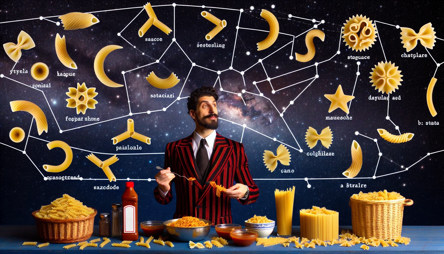 Celestial pasta and stars
