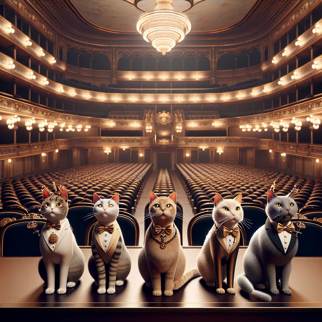 Cat performing with choir