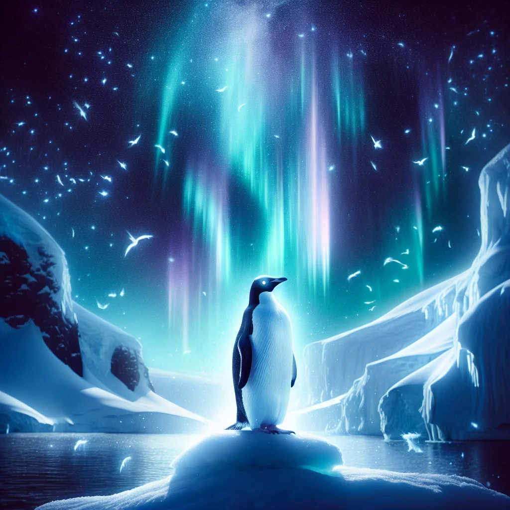 Paranormal Penguin on Iceberg