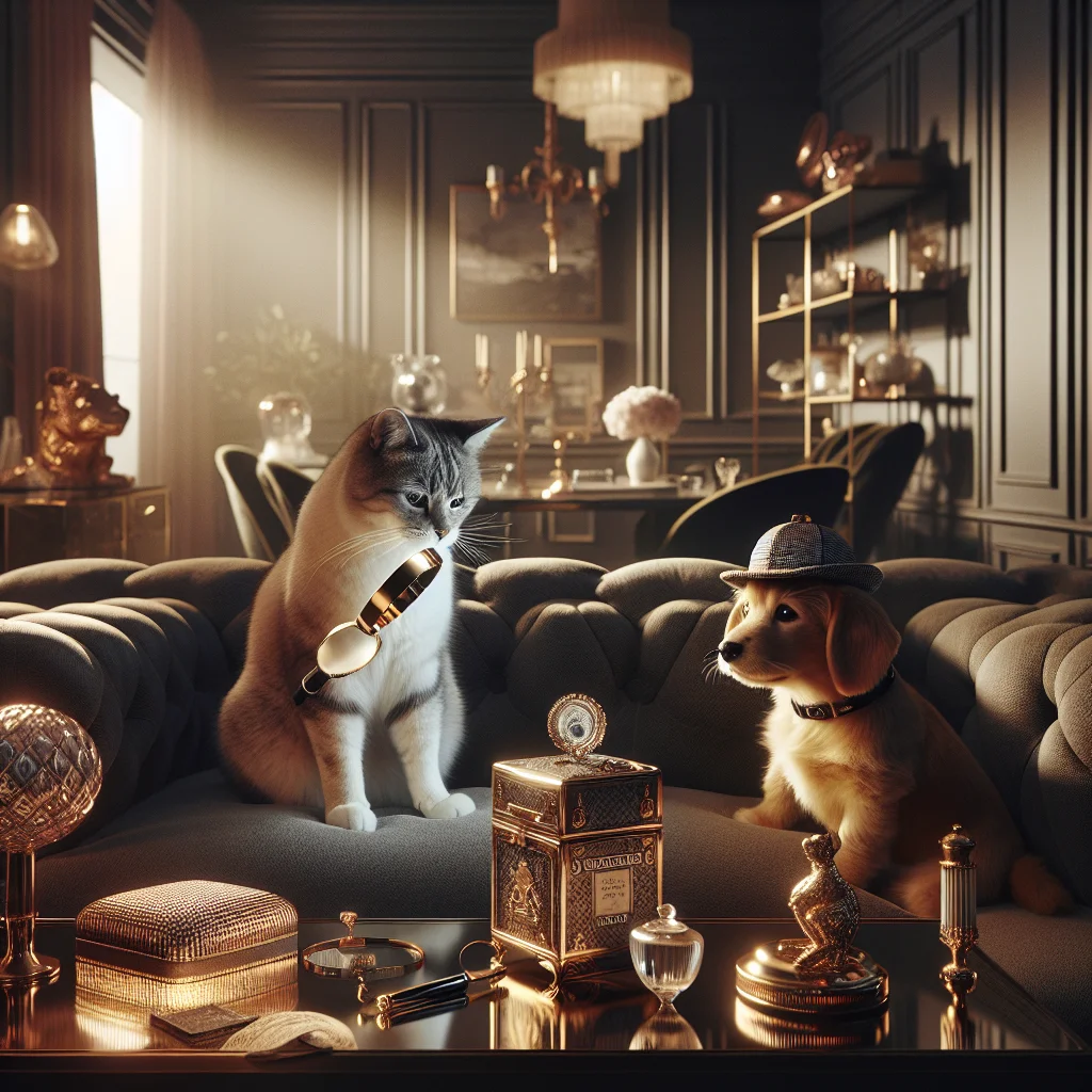 Two Pets Engaging in Detective Work