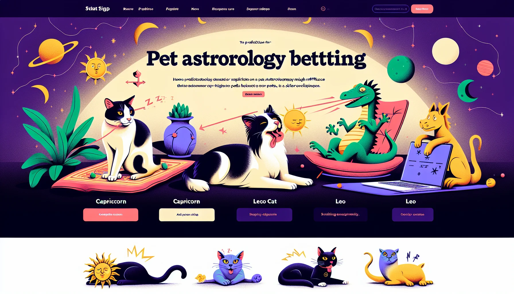 Two pets gazing at the stars in the night sky