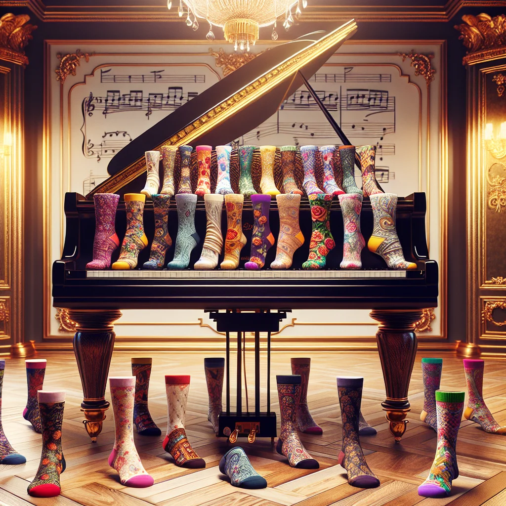 Sock patterns transforming into music