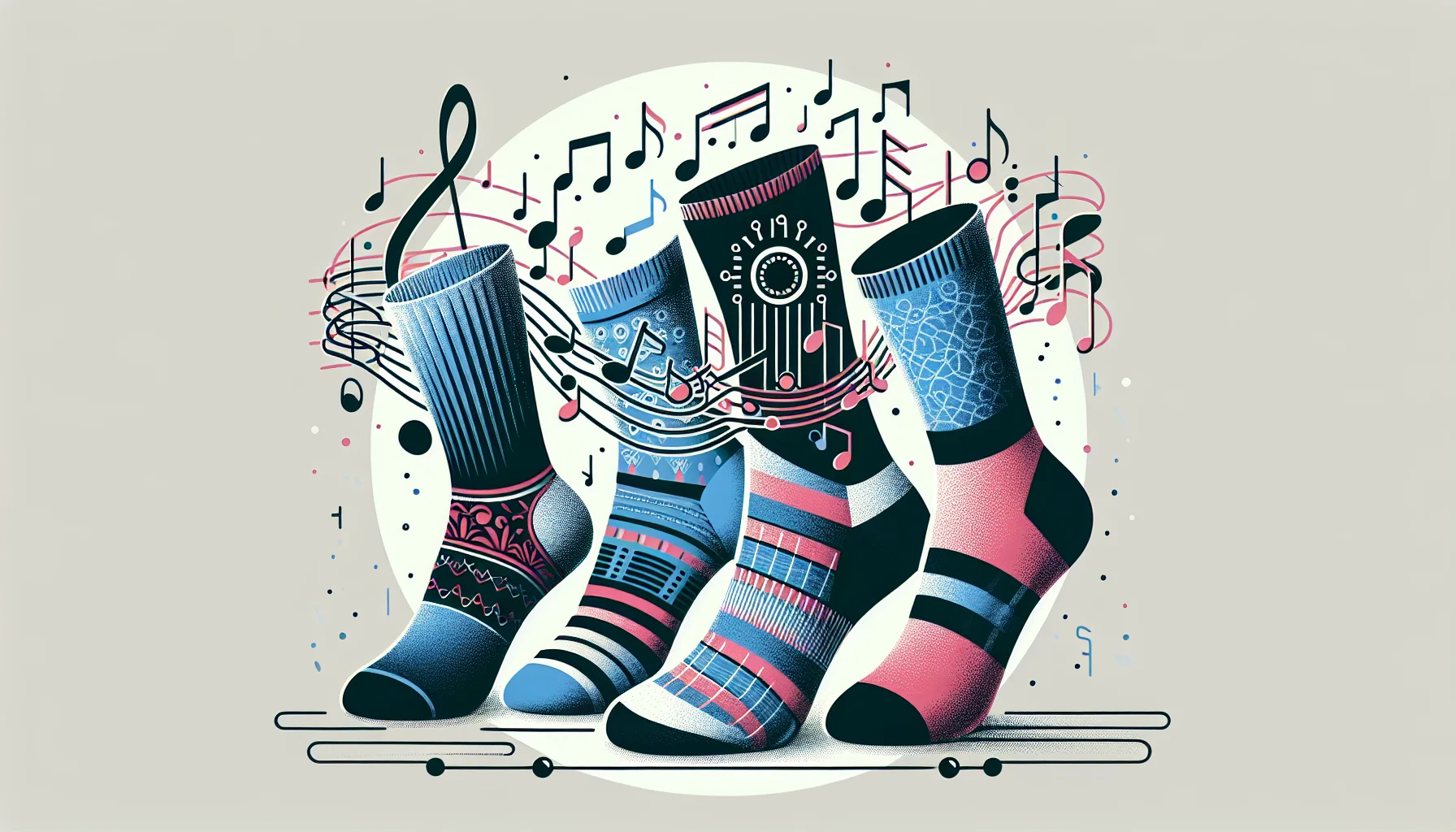 Transforming sock patterns into music