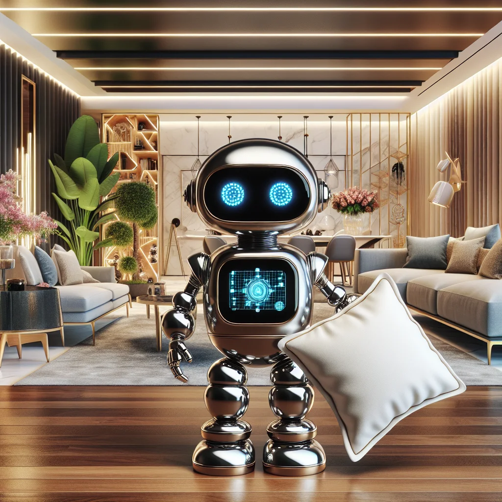 An endearing robot in an awkward pose