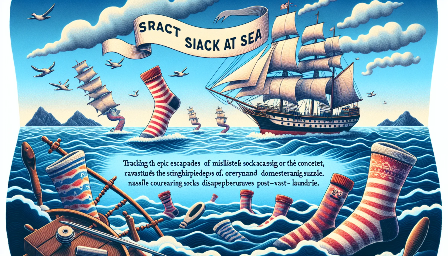 Socks sailing at sea