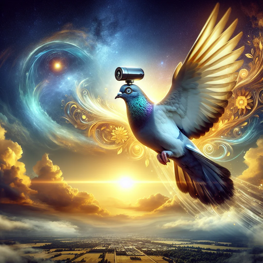 Pigeon Channeling Cosmic Energy