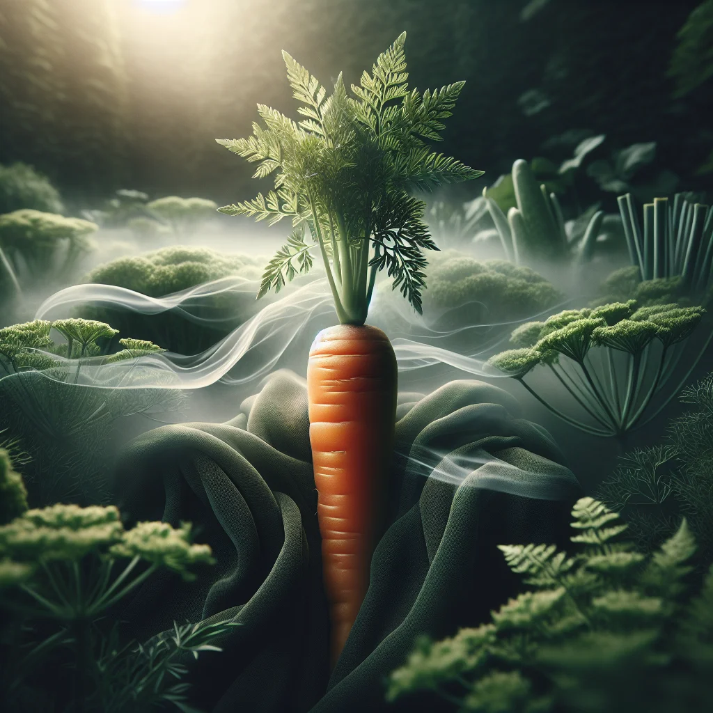 Mystical garden scene with whispering vegetables