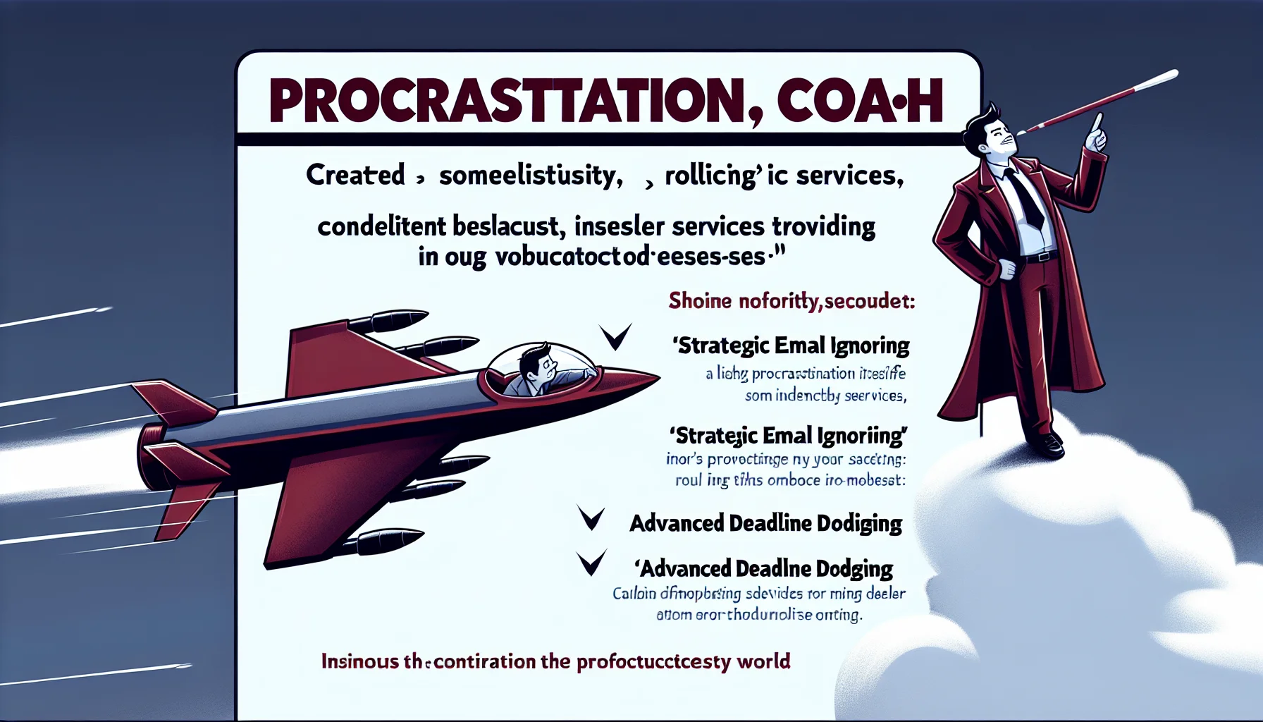 Professional procrastination specialist at work