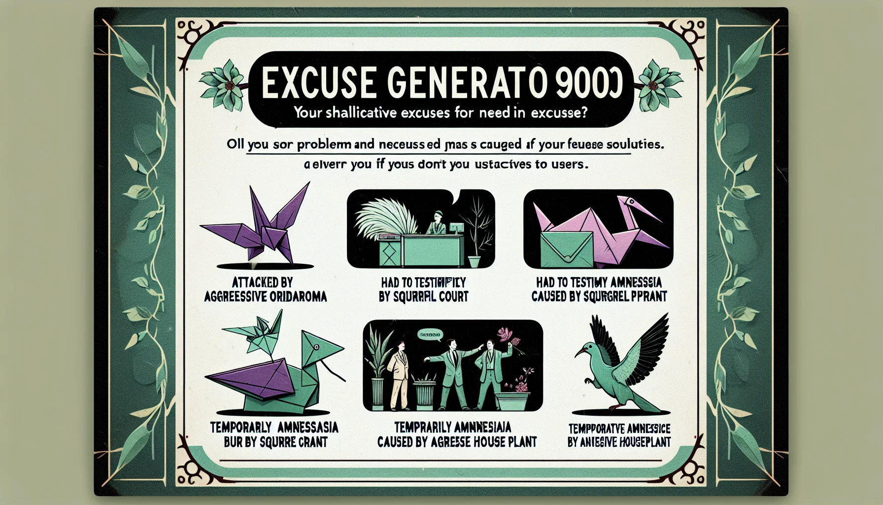 Professional excuse consultation