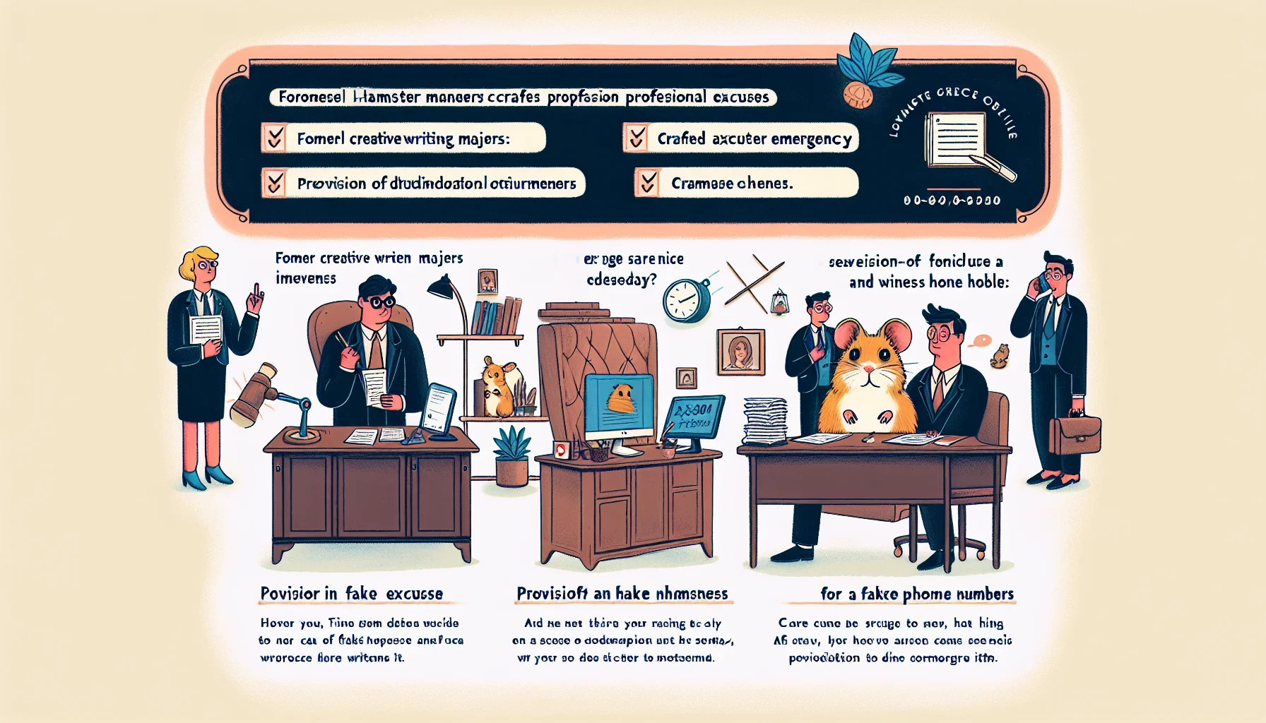 Professional excuse consultants at work