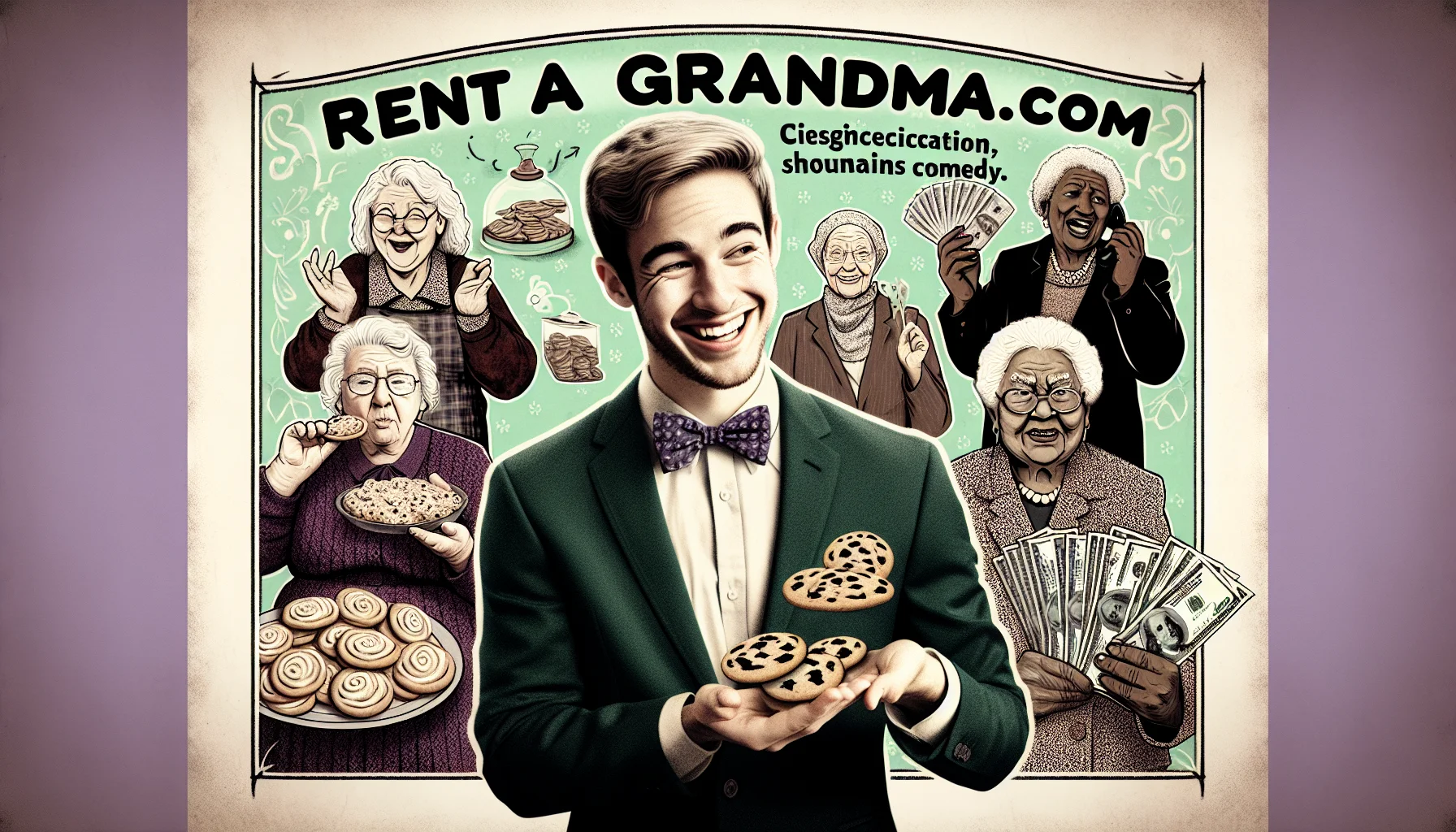 Professional grandmother providing caring service