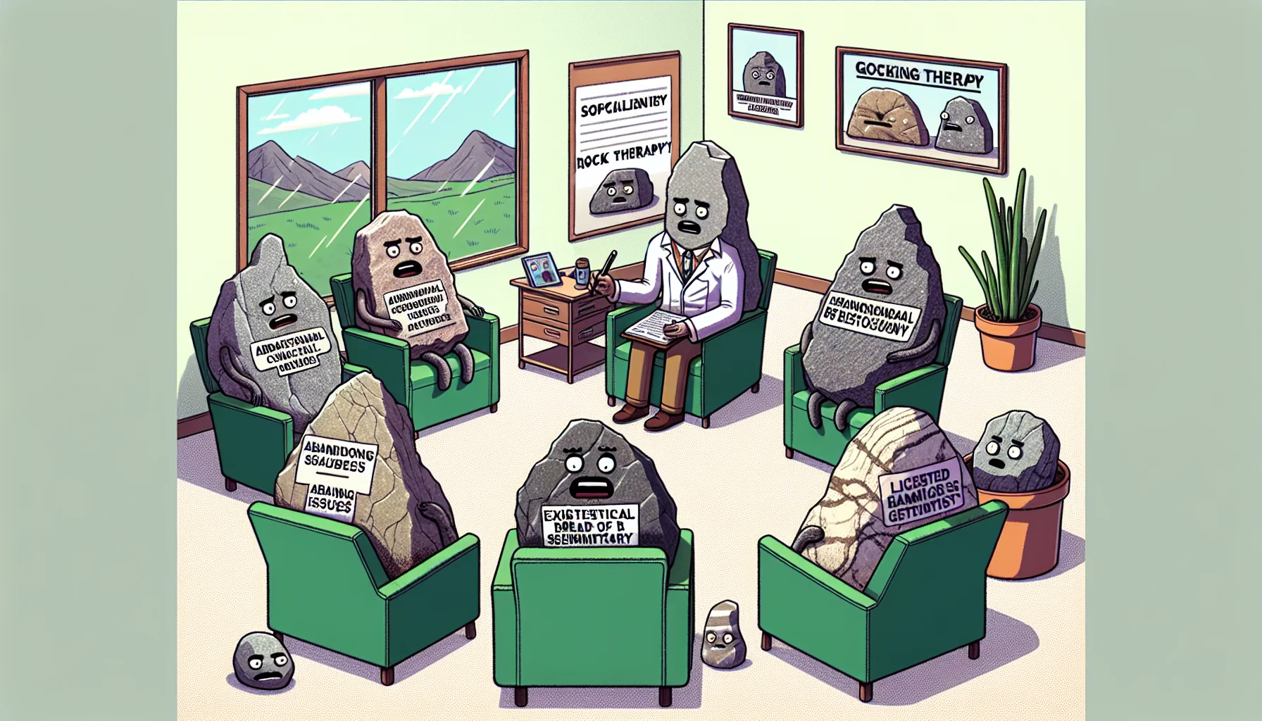 Professional geological therapy consultation room