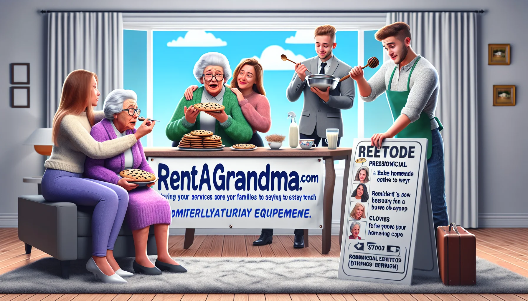 Professional grandmother providing comfort and care services