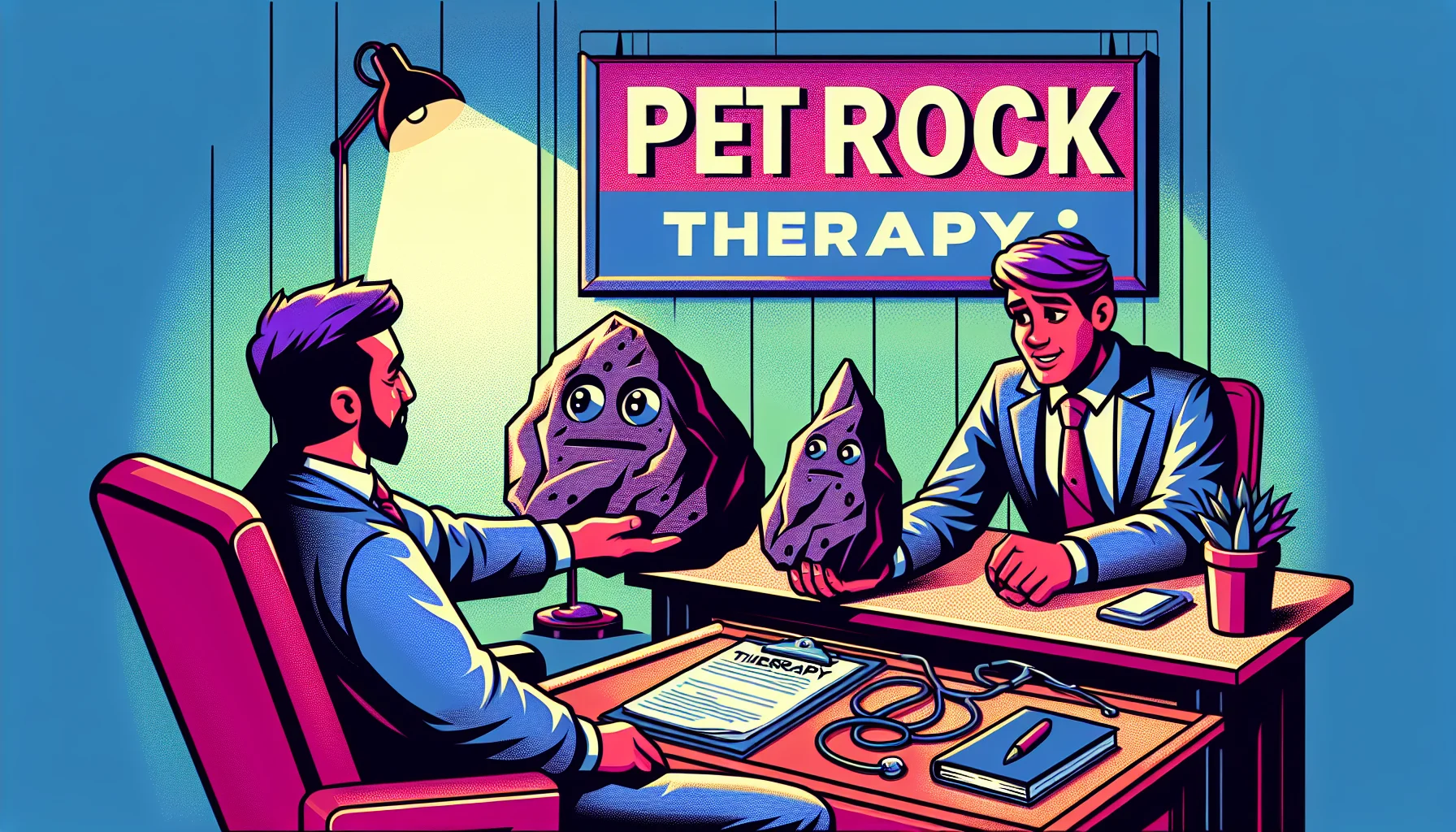 Peaceful pet rocks in therapeutic garden setting