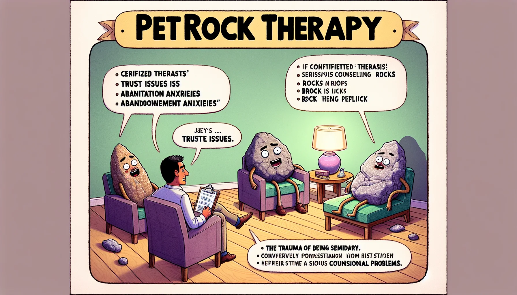 Professional therapy environment for geological companions